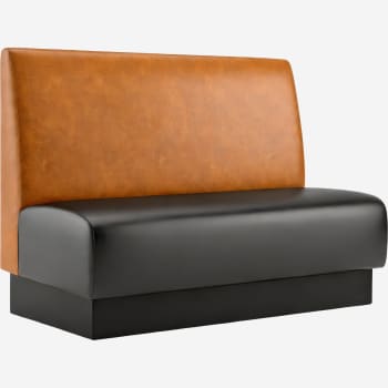 Plain Back Custom Booth with Pullover Back and Jumbo Seat