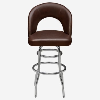 Premium Yali Bucket Swivel Bar Stool with Chrome Frame