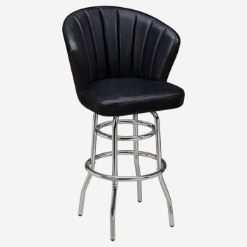 Premium Aria Swivel Bar Stool with Chrome Frame