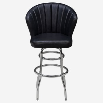 Premium Aria Swivel Bar Stool with Chrome Frame