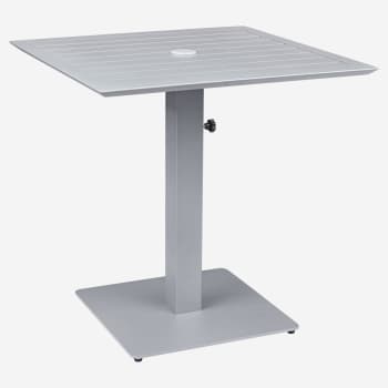 Ella Table Set in Titanium Gray with Umbrella Base