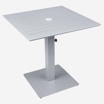 Ella Table Set in Titanium Gray with Umbrella Base