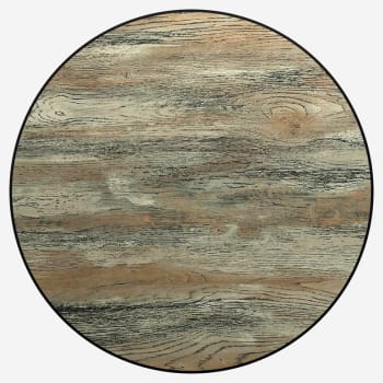 Reclaimed Walnut Heavy Duty Outdoor Resin Table Top with Phenolic Edge