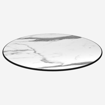 Light Marble Heavy Duty Outdoor Resin Table Top with Phenolic Edge