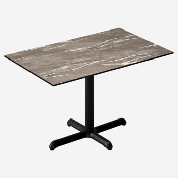 Heavy Duty Outdoor Resin Table With Phenolic Edge and Cast Iron Base