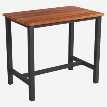 Ottis Bar Table Set in Black Finish