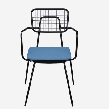 Black Ollie Outdoor Chair with Arms