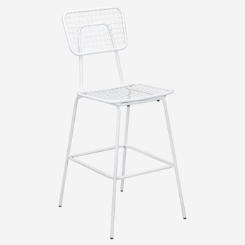 White Ollie Outdoor Bar Stool