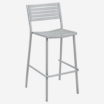 Ella Outdoor Bar Stool in Titanium Grey
