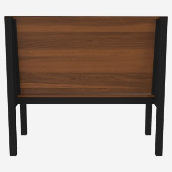 Ottis Metal Booth with Solid Wood Back		 	 	 	 	 	 	 	 	