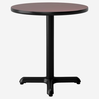 Laminate Reversible Restaurant Table In Black / Mahogany