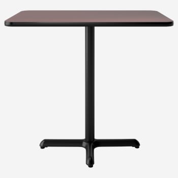 Laminate Reversible Bar Table Set in Black/Mahogany