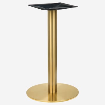 Brushed Gold Round Indoor / Outdoor Table Base - Standard Height