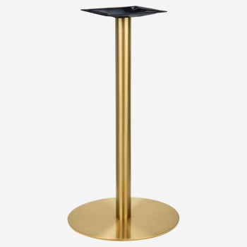 Brushed Gold Round Indoor / Outdoor Table Base - Bar Height