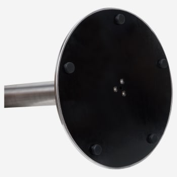 Brushed Silver Round Stainless Steel Table Base - Bar Height