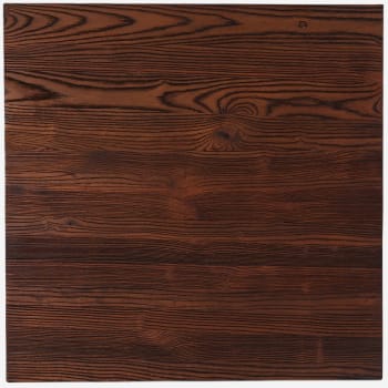 Industrial Series Restaurant Table with X Prong Base and Wood Top