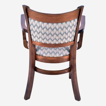 Premium Padded Back Wood Chair with Arms