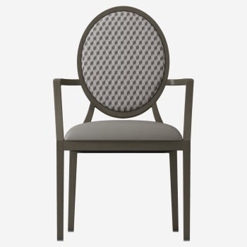 Deco Lotus Back Aluminum Armchair