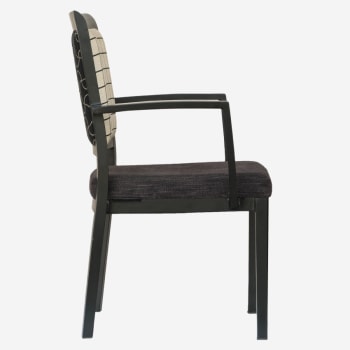 Gifford Wood Grain Aluminum Arm Chair