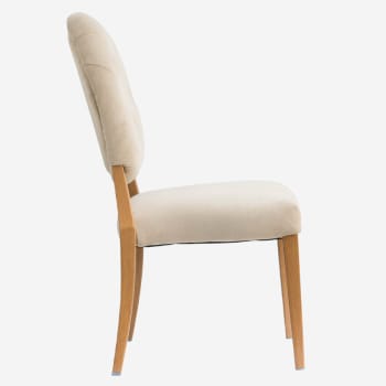 Julianna Wood Grain Aluminum Upholstered Chair