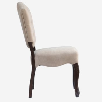 Lucy Wood Grain Aluminum Upholstered Chair