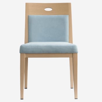 Orson Ultra Modern Padded Wood Grain Aluminum Chair