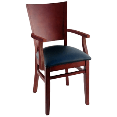 Tiffany Wood Restaurant Chair With Arms Interior