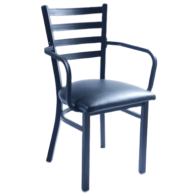 Metal Ladder Back Chair with Arms Interior
