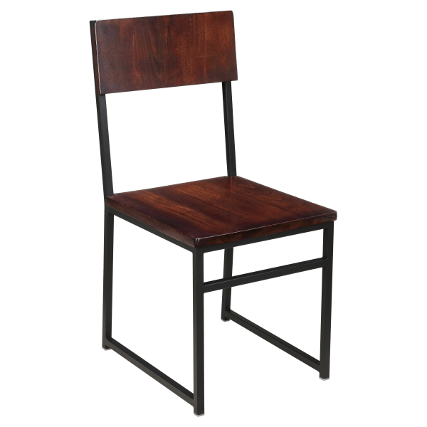 Indy Metal Chair with Wood Back Interior