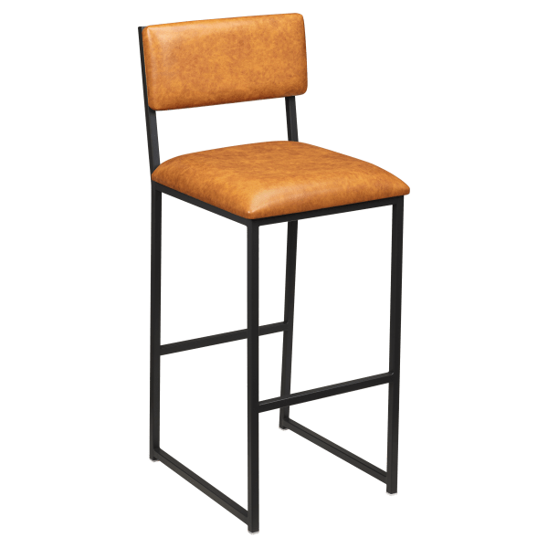 Indy Metal Bar Stool with Padded Back Interior