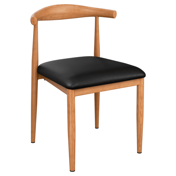 Nara Wood Grain Chair in Natural Finish with Padded Seat  Interior