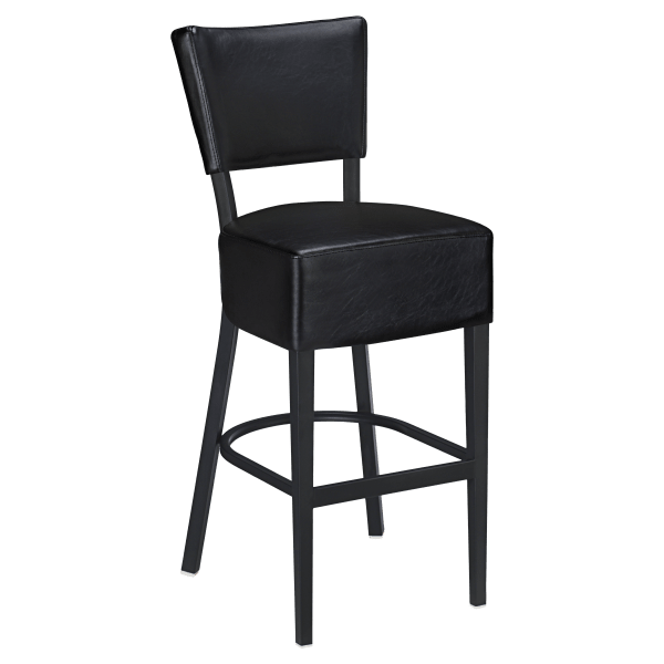 Lumme Padded Back Metal Bar Stool Interior