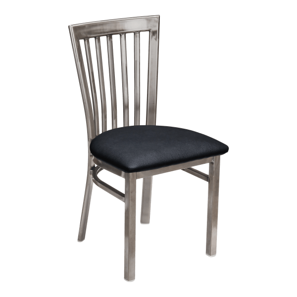 Clear Coat Elongated Back Metal Chair Interior