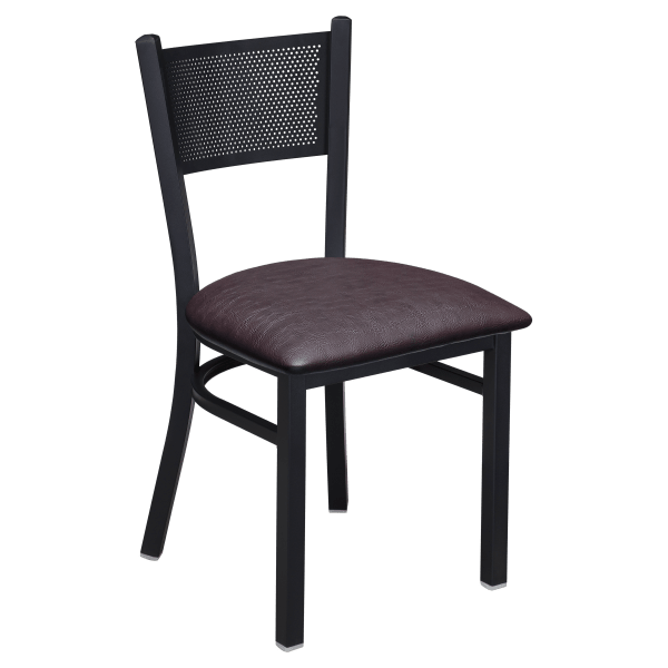 Metal Checker Back Chair Interior