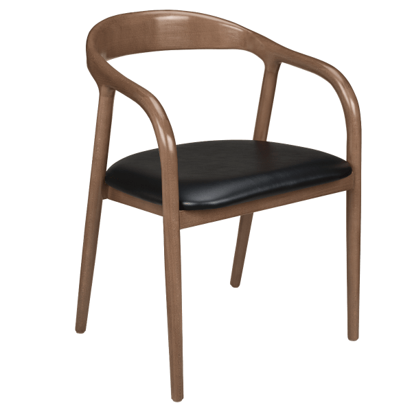 Premium Sigrid Wood Armchair Interior