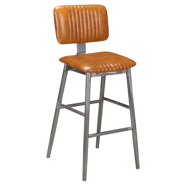 Ethan Metal Bar Stool in Clear Coat Interior