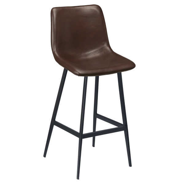 Luna Metal Bar Stool with Black Finish Interior