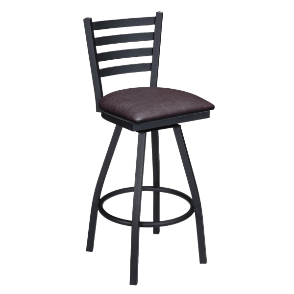 Swivel Ladder Back Metal Bar Stool Interior