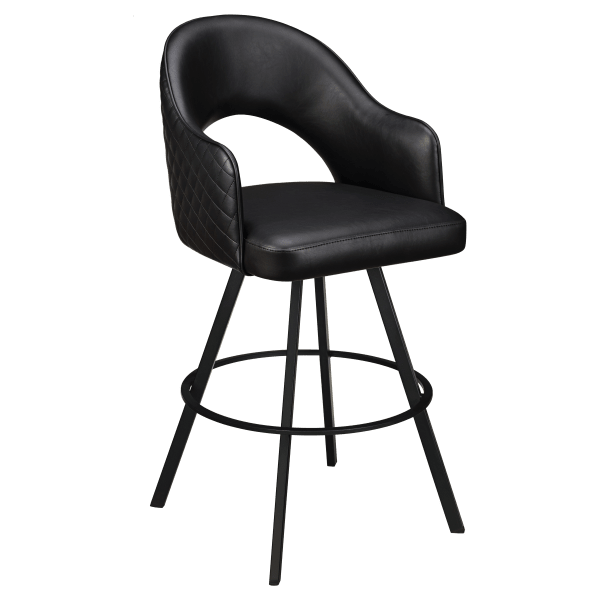 Invicta Premium Bucket Swivel Bar Stool with Circular Frame Interior