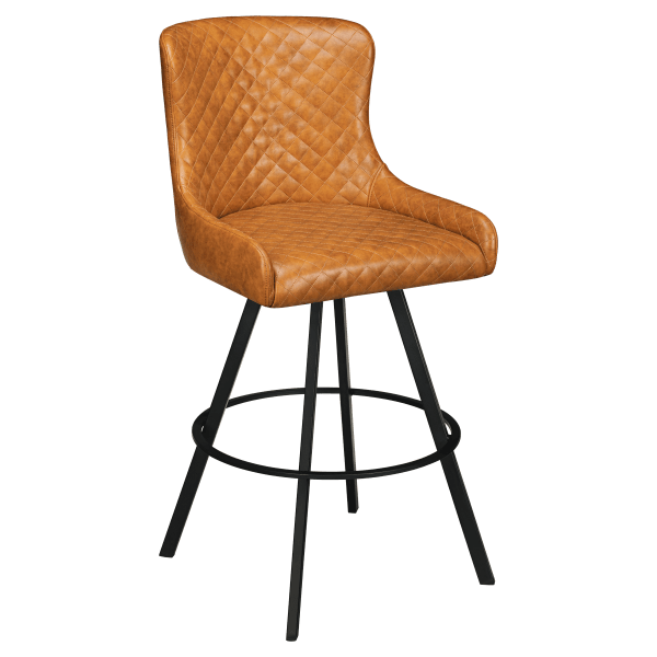 Premium Savino Swivel Bar Stool with Circular Frame Interior