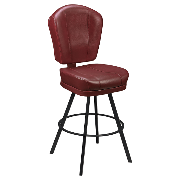 Lusso 3-Channel Premium Casino Bucket Bar Stool with Circular Frame Interior