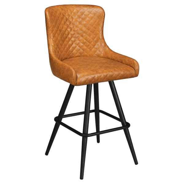 Premium Savino Swivel Bar Stool with Square Frame Interior