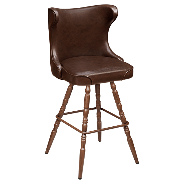 Darlo Premium Bucket Swivel Bar Stool with Vintage Frame Interior