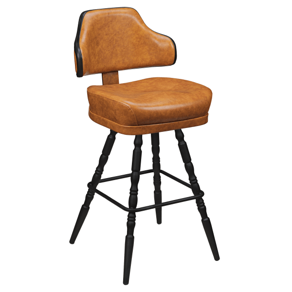 Gioco Premium Casino Bucket Bar Stool with Vintage Frame Interior