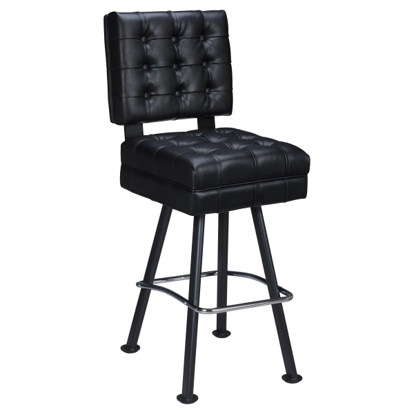 Trionfo Tufted Premium Bucket Bar Stool with Arched-Oval Frame Interior