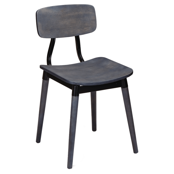 Slate Black Metal Restaurant Chair Interior