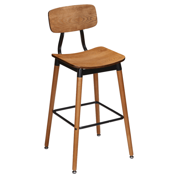 Slate Black Metal Restaurant Bar Stool Interior