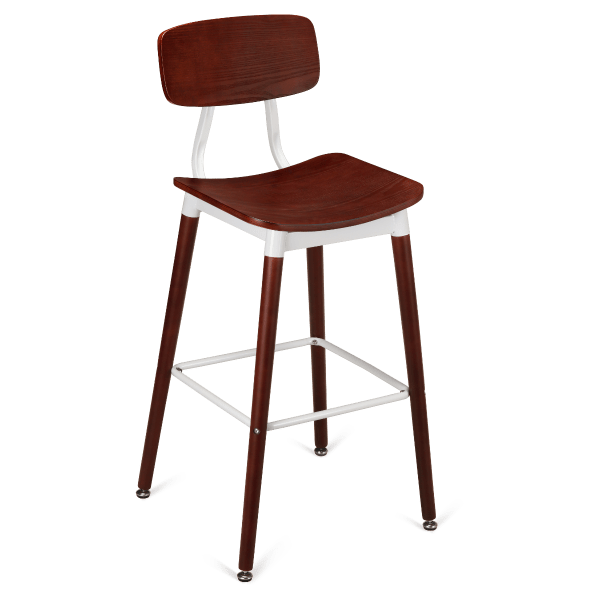 Slate White Metal Restaurant Bar Stool Interior