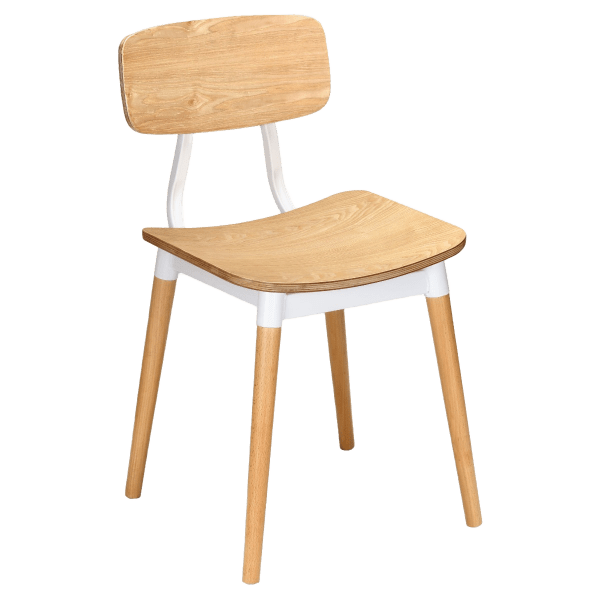Slate White Metal Restaurant Chair Interior