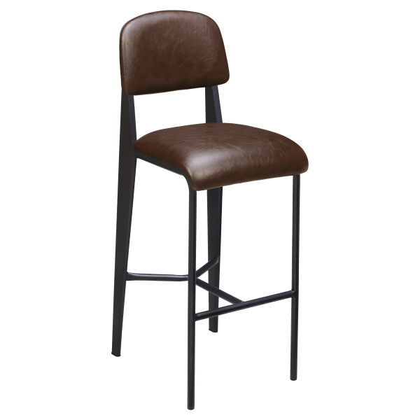 Nico Padded Metal Bar Stool Interior